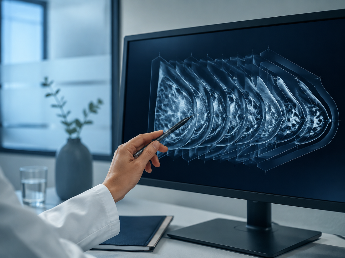 Bilddarstellung einer radiologischen Brustdiagnostik